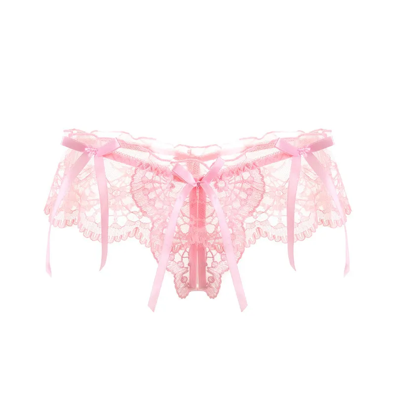 存在感抜群 セクシー 誘惑 マンネリ解消 穴開き リボン レース あざとい Ｔバック・タンガ