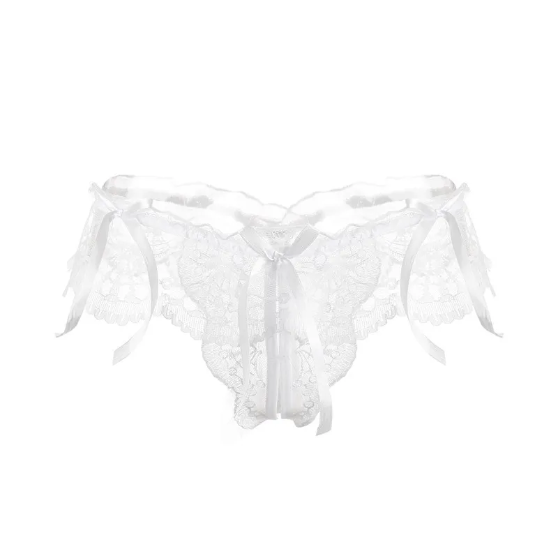 存在感抜群 セクシー 誘惑 マンネリ解消 穴開き リボン レース あざとい Ｔバック・タンガ