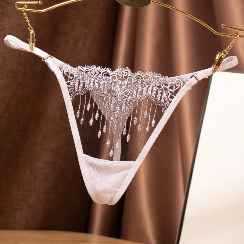 全6色 透視感 メッシュ レース 刺繡 薄い セクシー Ｔバック・タンガ