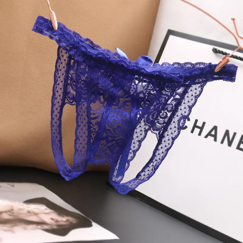 セクシー 総レース 穴開き 過激エロ 誘惑 リボン付き 超薄め 柔らかい Ｔバック・タンガ