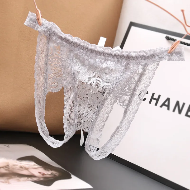 セクシー 総レース 穴開き 過激エロ 誘惑 リボン付き 超薄め 柔らかい Ｔバック・タンガ