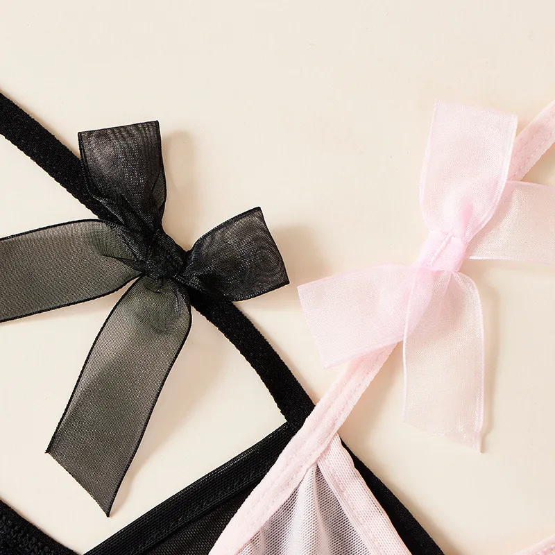 大人女子系 総レース リボン ランジェリー セクシー お尻全開 興奮を煽り Tバック・タンガ