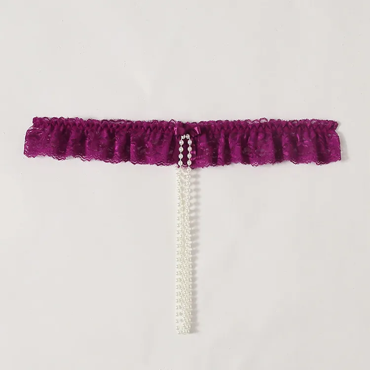 超過激 エロティック パール付き 穴開き レース 誘惑 マンネリ解消 Tバック・タンガ