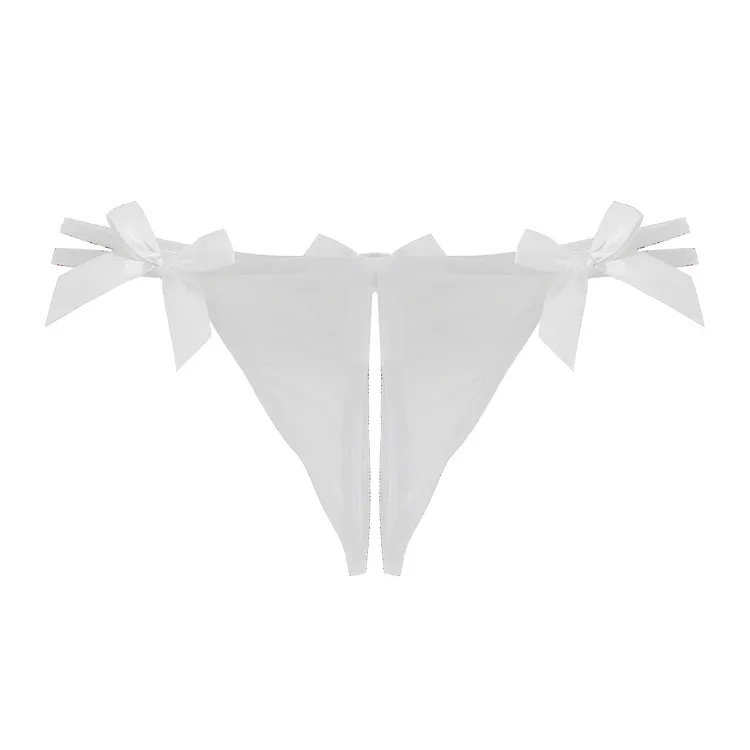 エロカワ あざとい リボン 穴開き セクシー 美尻 夜の営み Tバック・タンガ