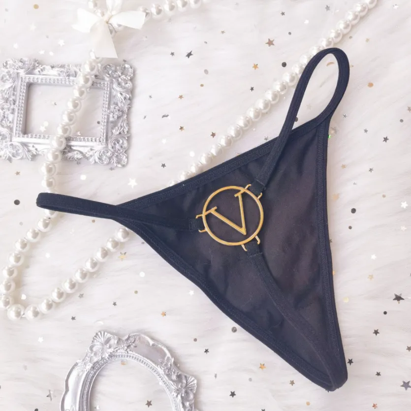 セクシー 金属飾り 誘惑 ステルス アルファベット 目を奪われる 柔らかい Ｔバック・タンガ