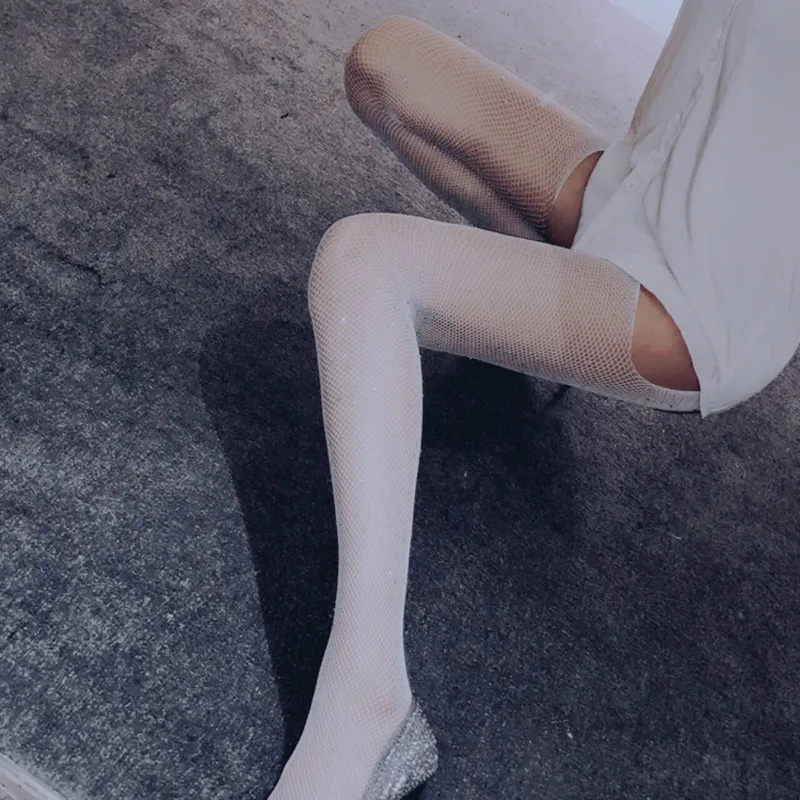 3色展開 セクシー ラインストーン 透かし彫り 穴開き パンティーストッキング