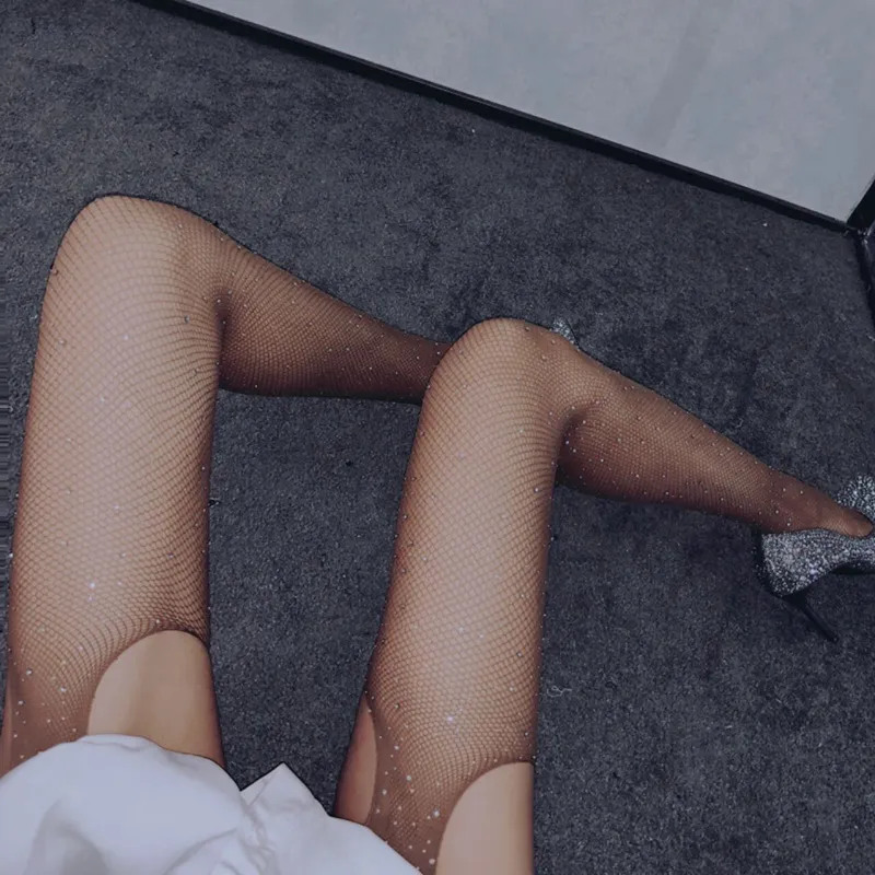 3色展開 セクシー ラインストーン 透かし彫り 穴開き パンティーストッキング