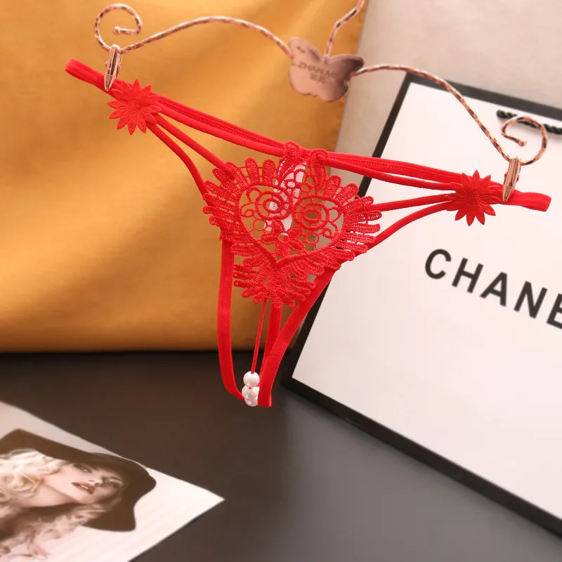 話題注目中 豪華な花柄 レース 超セクシー パールのデザイン 過激 Ｔバック・タンガ