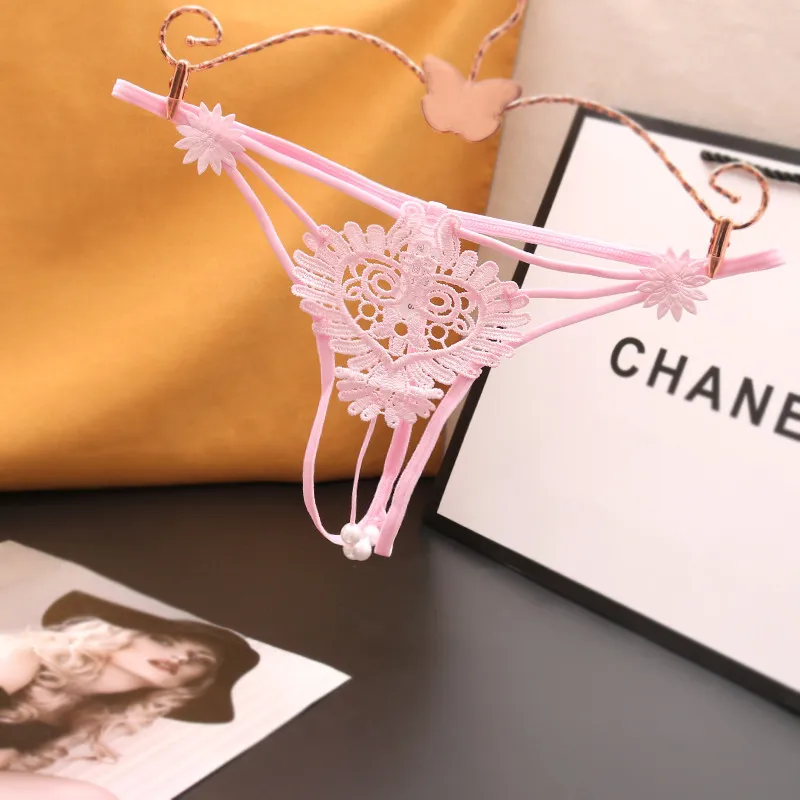 話題注目中 豪華な花柄 レース 超セクシー パールのデザイン 過激 Ｔバック・タンガ