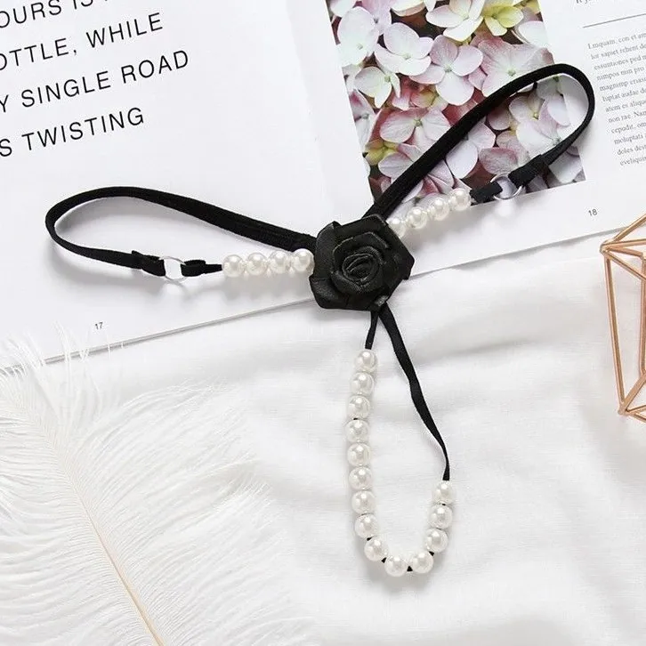 男ウケ 極細 圧倒的セクシー パール付き セクシー バラ 激エロい Tバック・タンガ