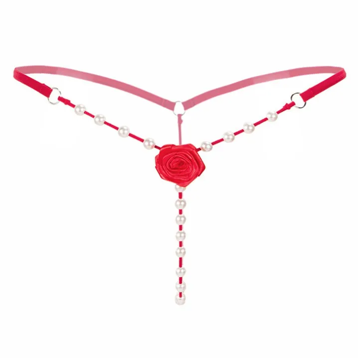 男ウケ 極細 圧倒的セクシー パール付き セクシー バラ 激エロい Tバック・タンガ