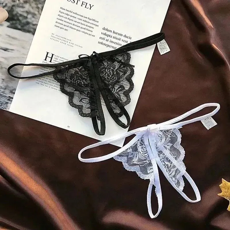 エロさ満点 スケベ 穴開き 透かし彫り 瞬間脱着 切り替え レース 透け Tバック・タンガ