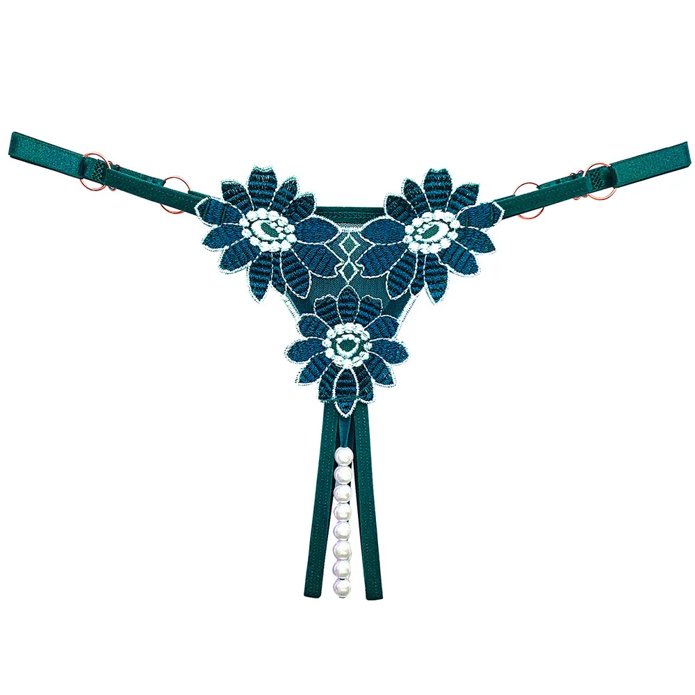 夜の営み セクシー エッチ マンネリ解消 ビーズ付き 刺繡 遊び心 Ｔバック・タンガ