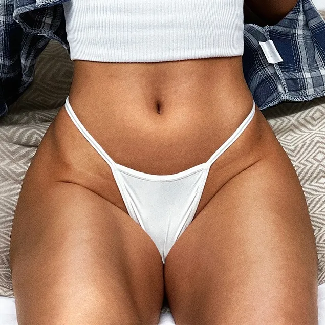 セクシー 無地 クッション性 リボン付き ステルス 締め付け感ゼロ Ｔバック・タンガ