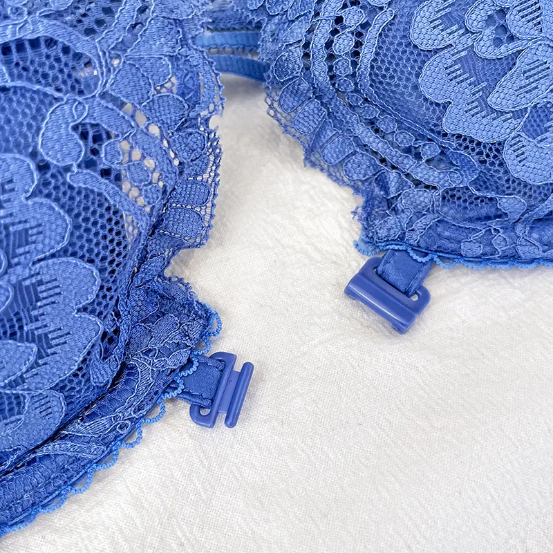 レトロ レース 背中魅せ フロントホック ワイヤー入り A-Cカップ 薄い ブラジャー