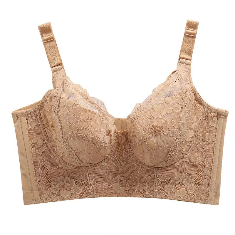 高級感 A-Fカップ ソフトワイヤー ハミ肉ゼロ レース リボン ブラジャー