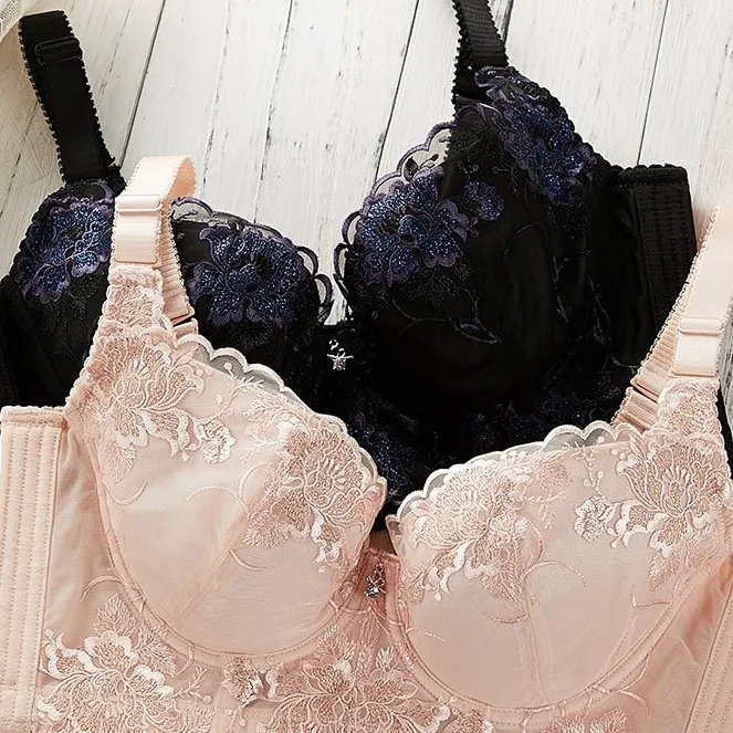 新登場リボン レース  着瘦せ A-Eカップ ソフトワイヤー ハミ肉ゼロ ブラジャー
