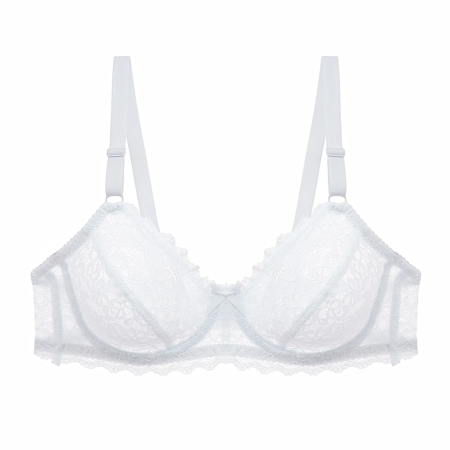 フェミニン 超薄め 高通気性 B-Cカップ ワイヤー入り 補正 育乳 盛れる ブラ・ショーツセット