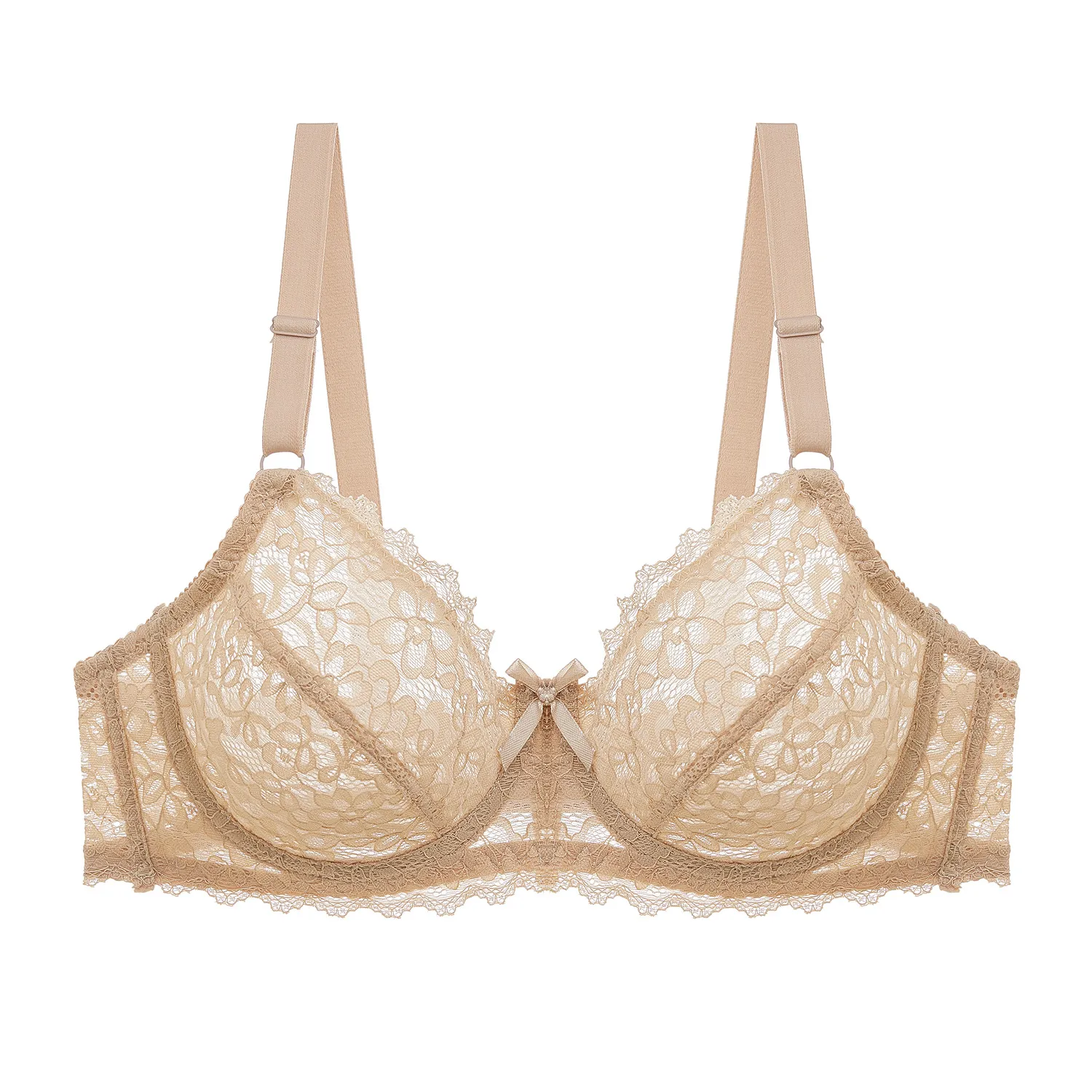 フェミニン 超薄め 高通気性 B-Cカップ ワイヤー入り 補正 育乳 盛れる ブラ・ショーツセット