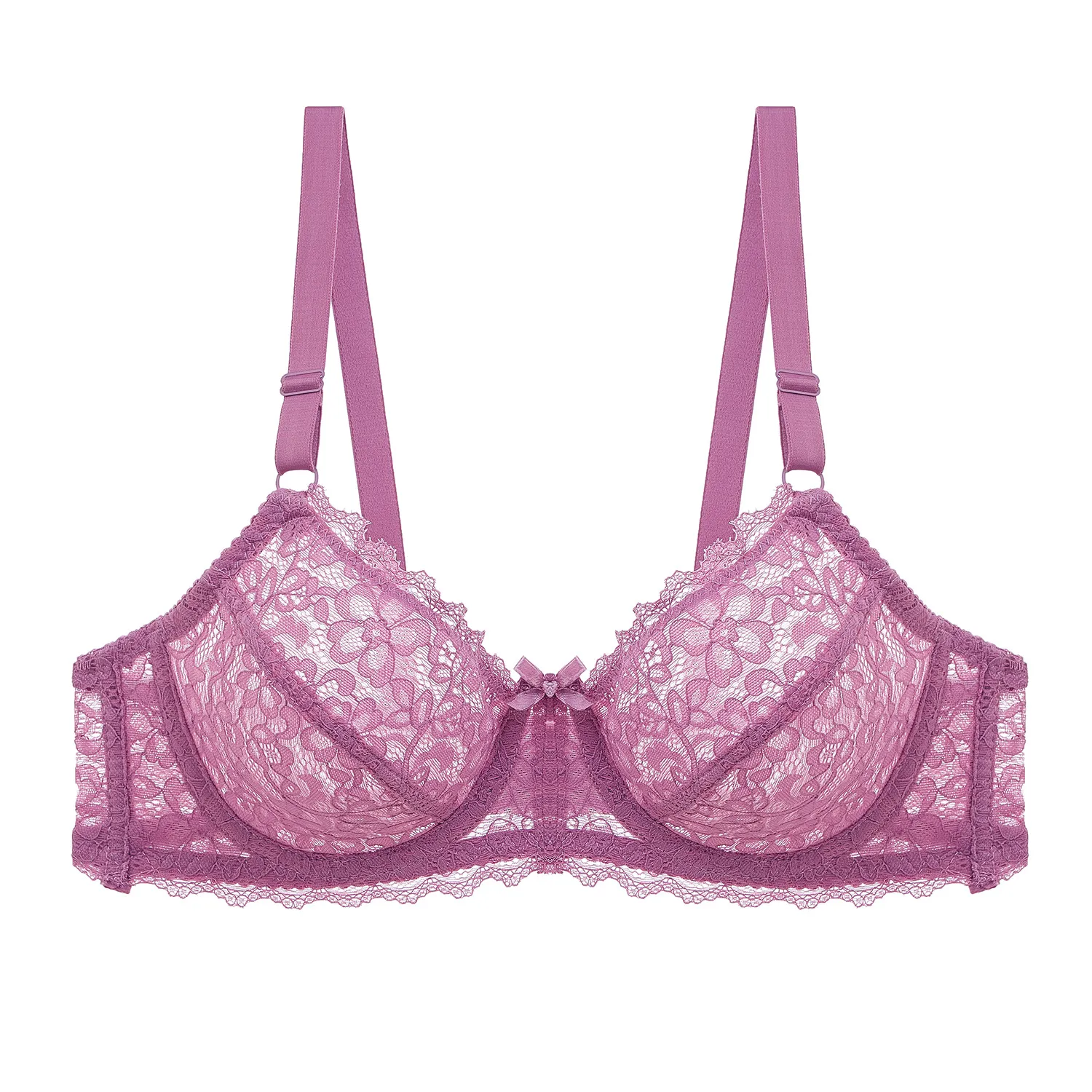 フェミニン 超薄め 高通気性 B-Cカップ ワイヤー入り 補正 育乳 盛れる ブラ・ショーツセット