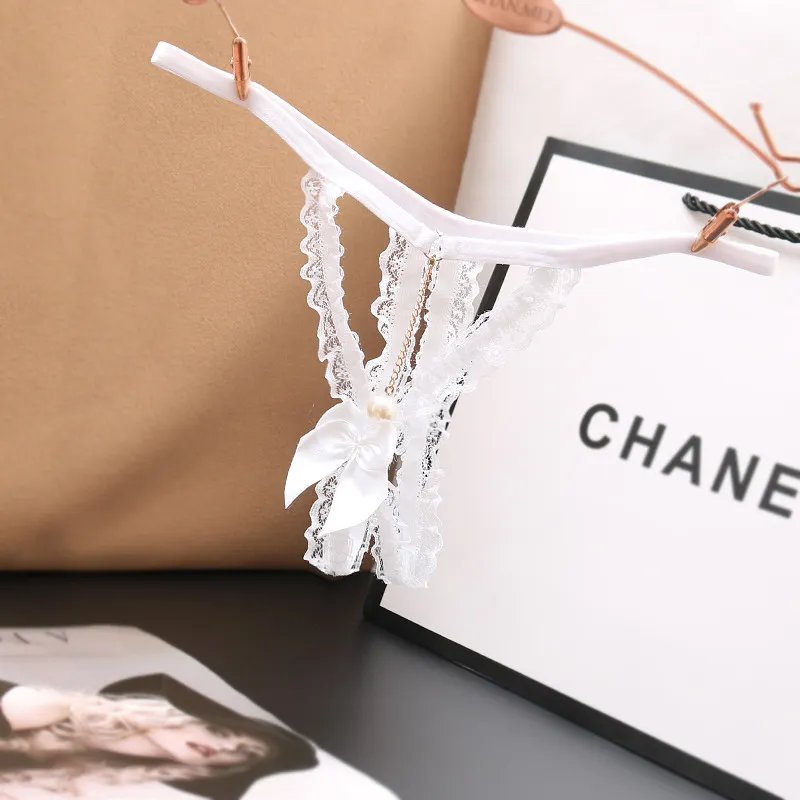 圧倒的セクシー 透かし彫り ホット リボン エロ可愛い レース Tバック・タンガ