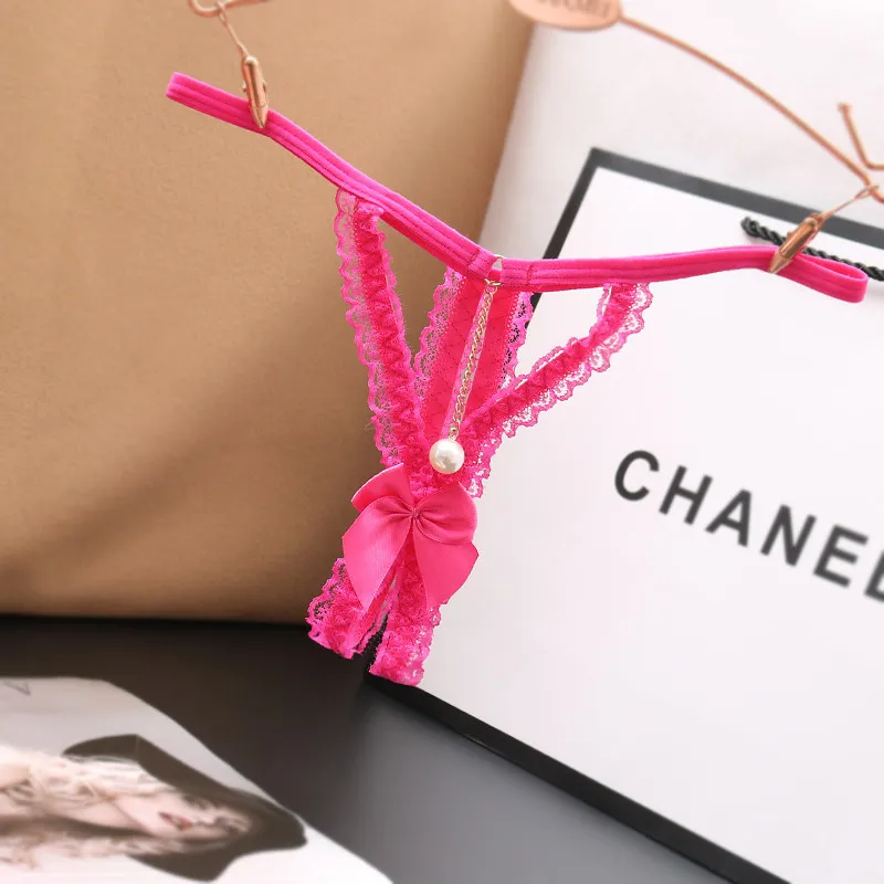圧倒的セクシー 透かし彫り ホット リボン エロ可愛い レース Tバック・タンガ