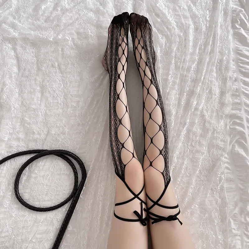 特別デザイン 透かし彫り ボウタイ エロ可愛い 過激 ホット 網タイツ