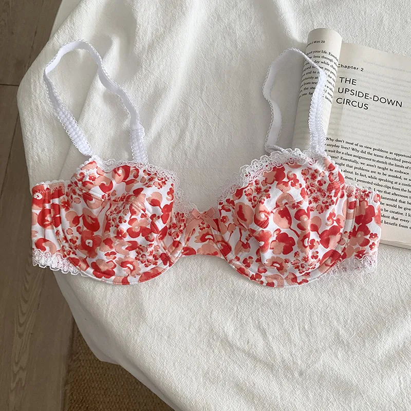 少女いっぱい 高校生 レース 切り替え B-Eカップ ワイヤー入り 超薄め ブラジャー