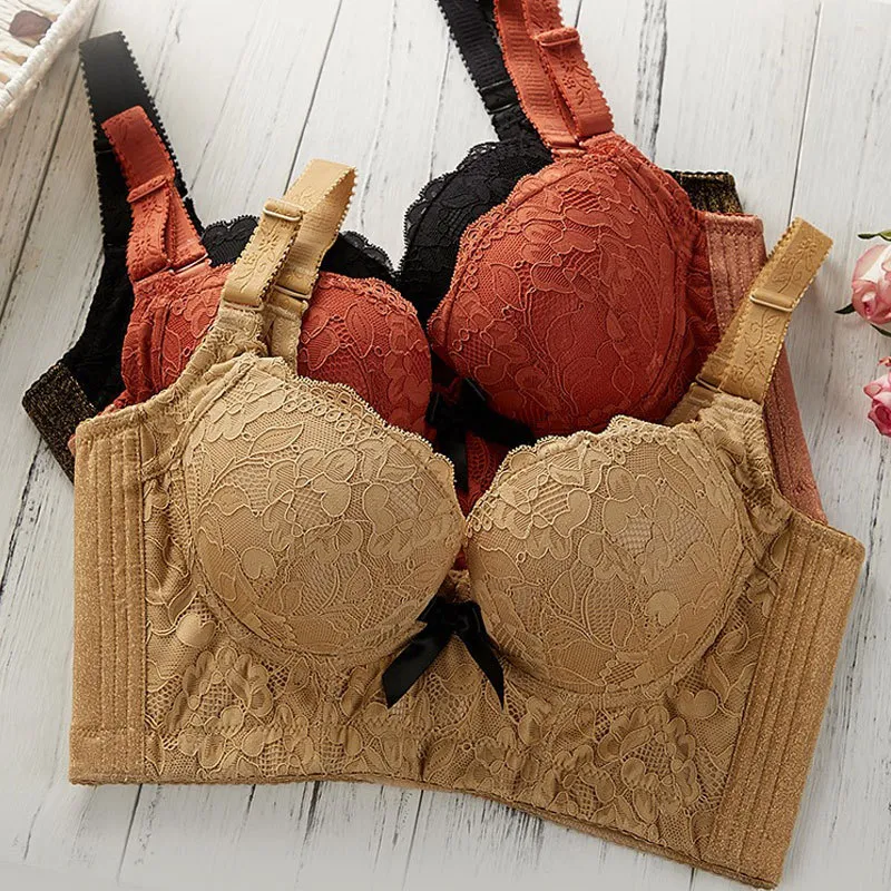 品質いいな新品 リボン レース A-Bカップ ソフトワイヤー 着瘦せ ブラジャー