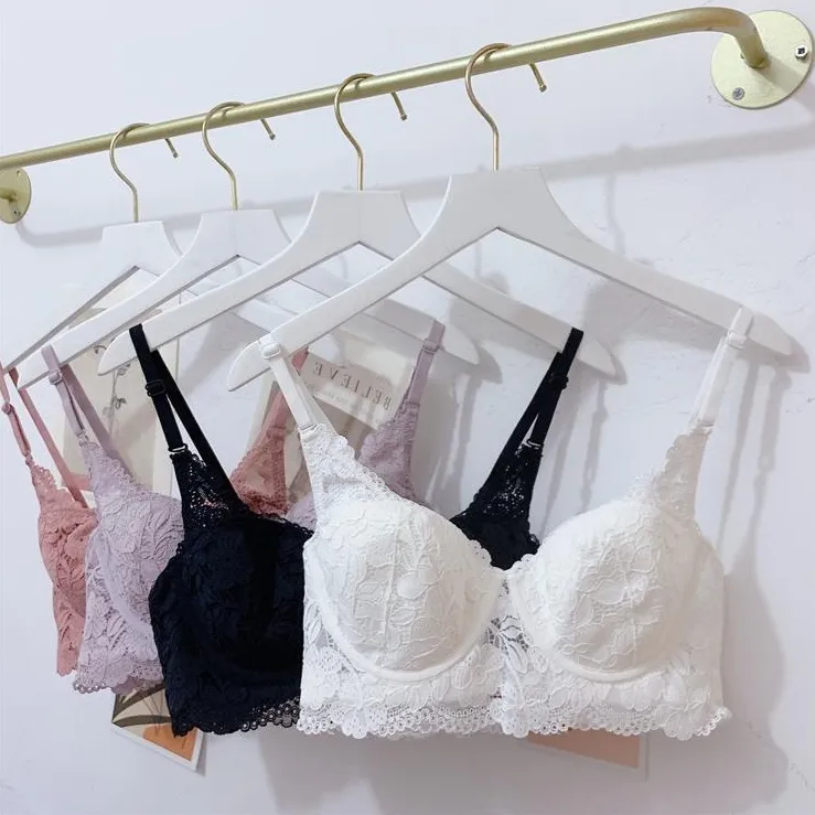 【谷間メイク】盛れる レース 上品 ソフトワイヤー B-Cカップ 楽ちん ブラジャー