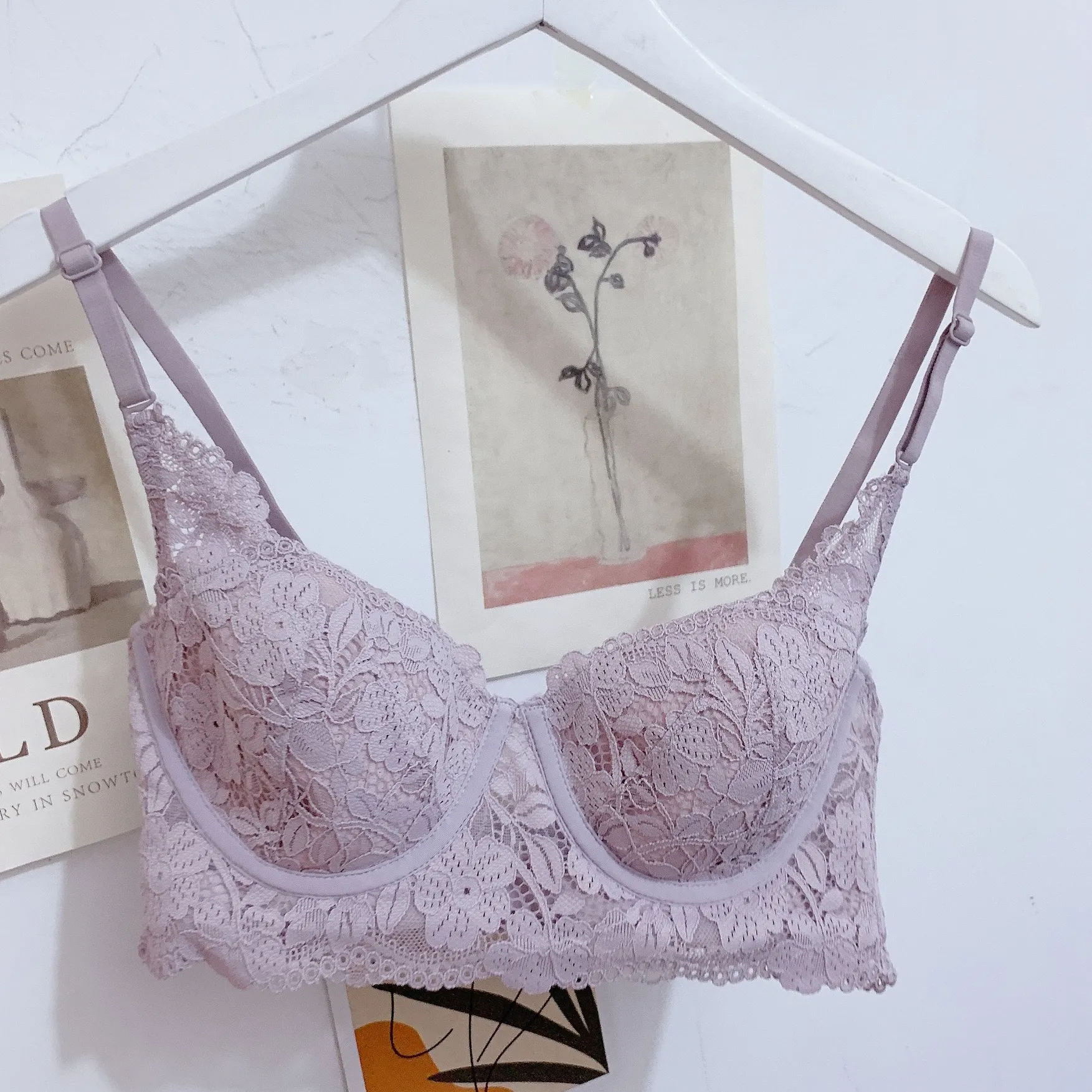 【谷間メイク】盛れる レース 上品 ソフトワイヤー B-Cカップ 楽ちん ブラジャー