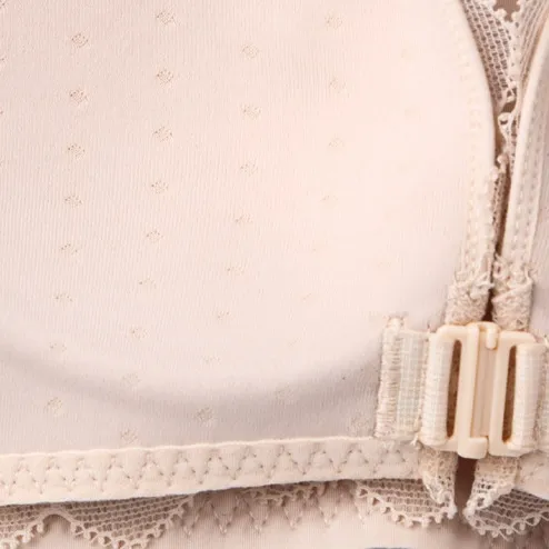 寝ながら育乳 4色 補正下着 レース 切り替え B-Dカップ 前ホック 夜用ノンワイヤー ナイトブラ