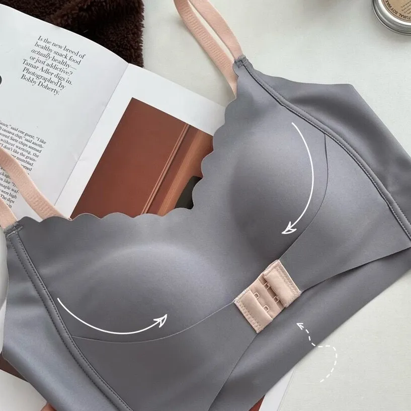 (A-Bカップ) 谷間メイク ノンワイヤー 美胸 ハミ肉ゼロ 背中すっきり  ナイトブラ