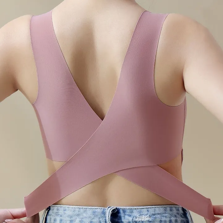 B-Eカップ 体型補正 レース 切り替え フロントホック 寄せ上げ ハミ肉ゼロ 配色 ノンワイヤー　ナイトブラ