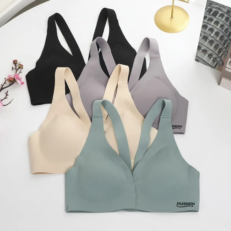 美胸ケア 補整 育乳 ノンワイヤー フロントホック 楽ちん ナイト用 ブラジャー