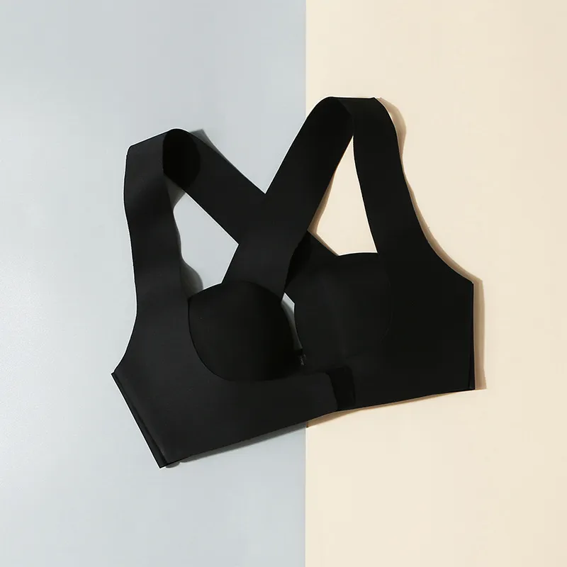 美胸メイク 前ホック 夜用ブラ A-Bカップ ノンワイヤー サポート感  締付け感なし ナイトブラ