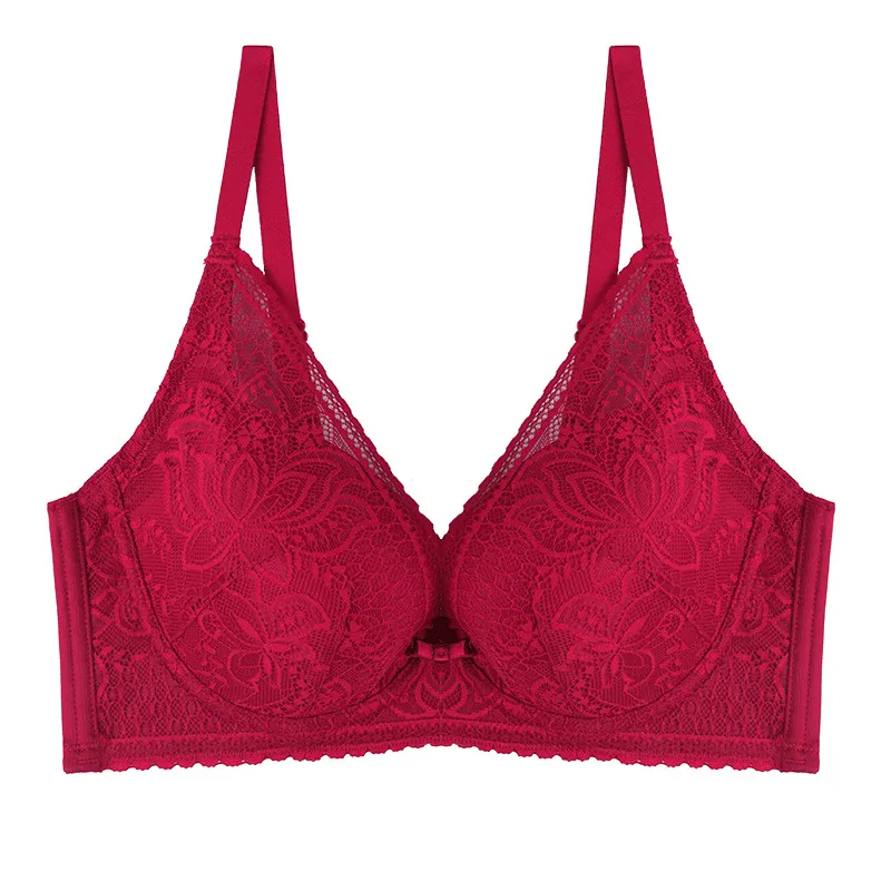 フェミニン 背中スッキリ ソフトワイヤー B-Cカップ レース 美胸 ブラジャー