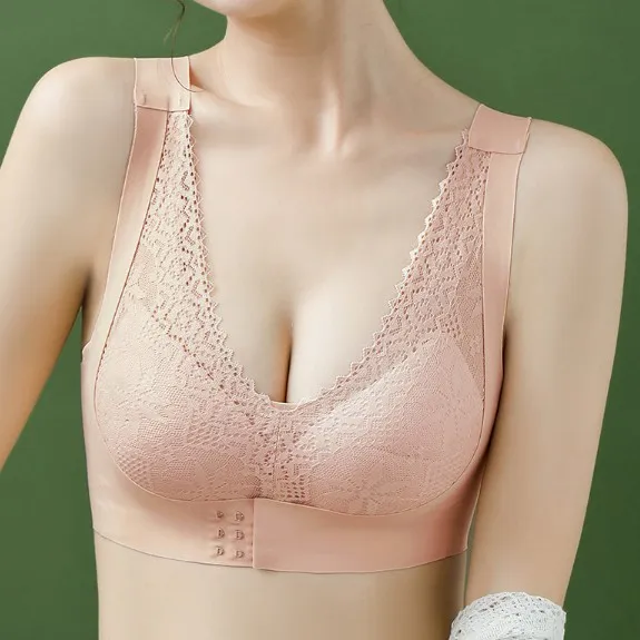 ストレスフリー レース A-Cカップ ノンワイヤー ナイト用 脇スッキリ ブラジャー