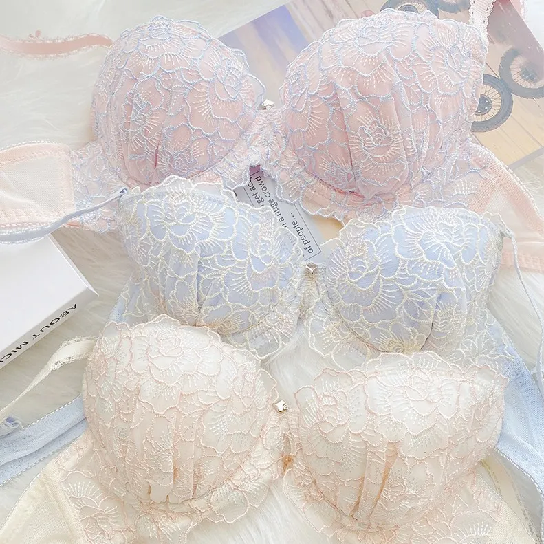 刺繡フラワー ワイヤー入り B-Fカップ バストアップ 重力に逆らい ブラジャー