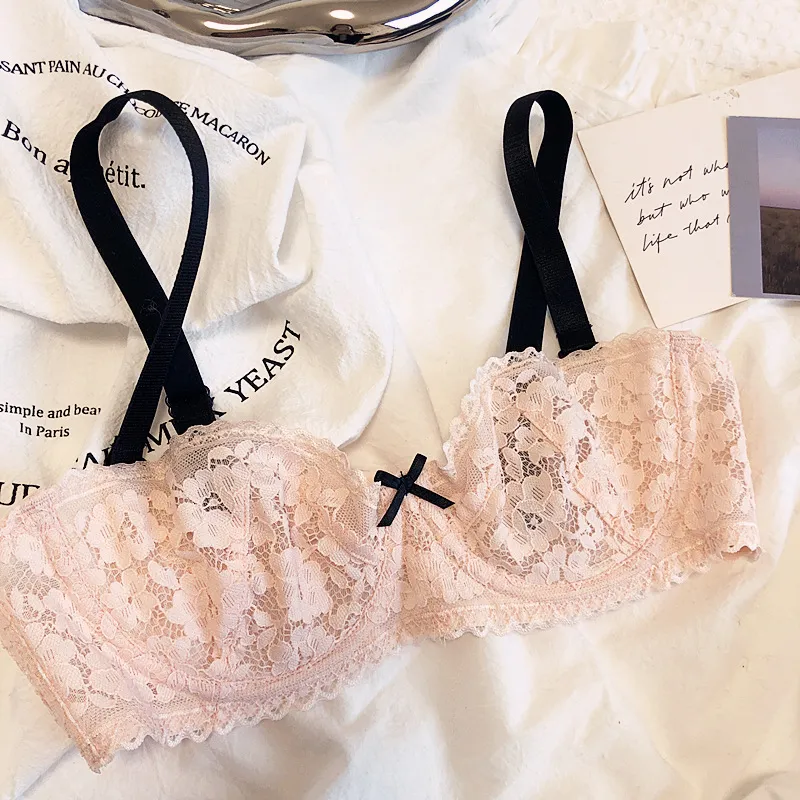 スケスケ スウィート あざとい レース ワイヤー入り A-Dカップ フランス式 ブラジャー