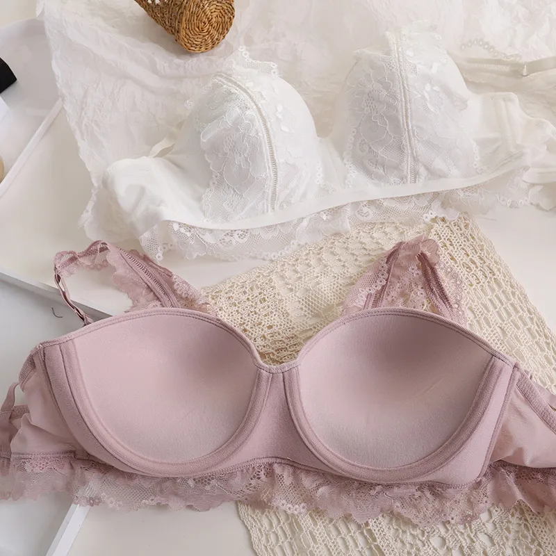 見逃し厳禁 ワイヤー入り ハミ肉ゼロ A-Cカップ レース 切り替え 柔らかい エレガント ブラジャー