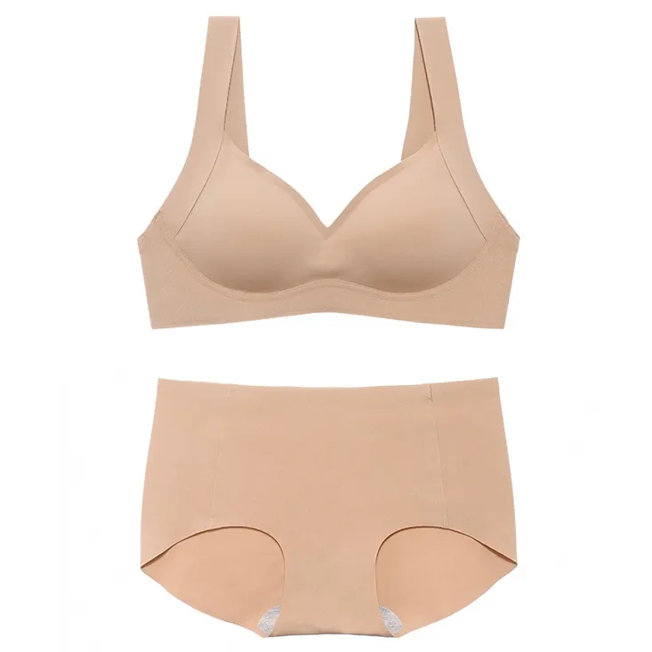 締め付け感ゼロ ナイトブラ 高通気 A-Bカップ ノンワイヤー ブラ・ショーツセット