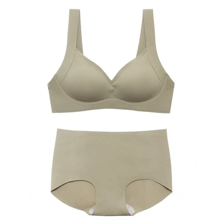 締め付け感ゼロ ナイトブラ 高通気 A-Bカップ ノンワイヤー ブラ・ショーツセット