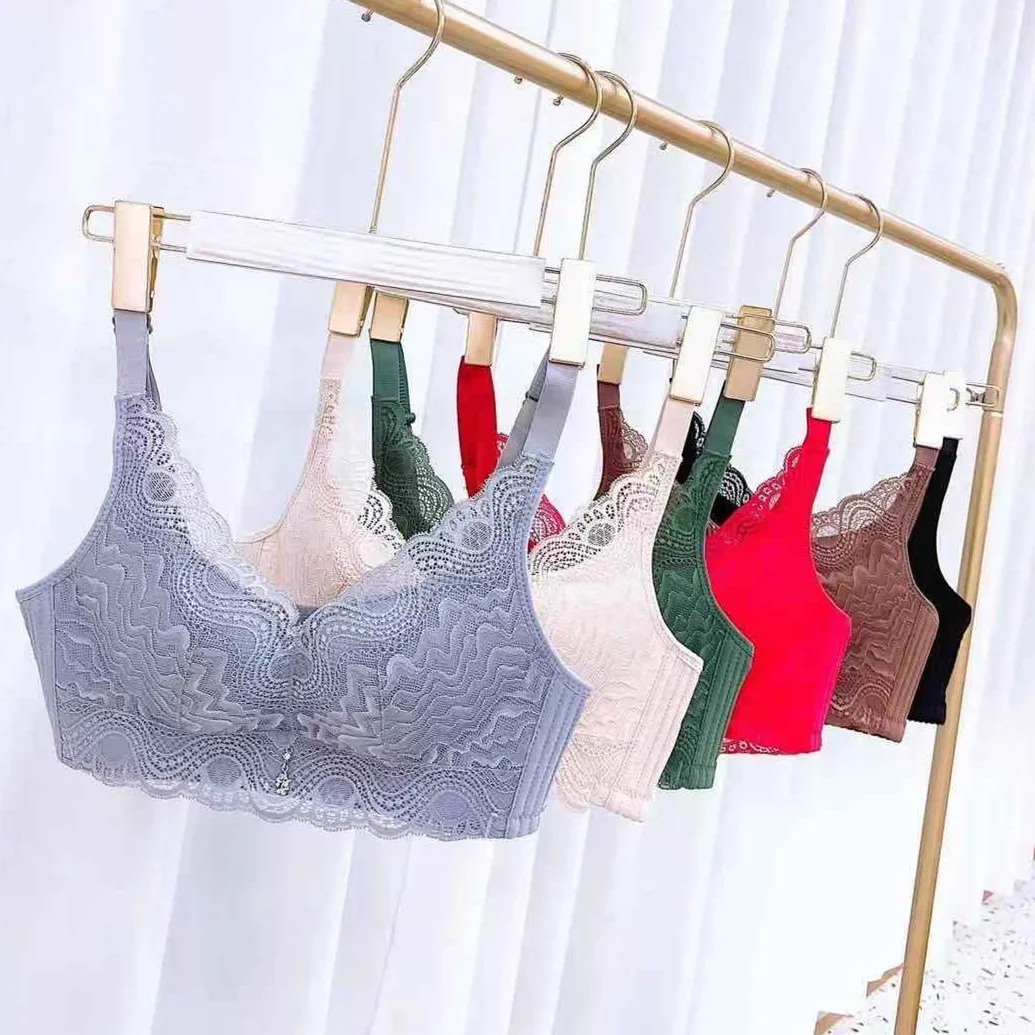 (A-Cカップ) レース ノンワイヤー 谷間メイク レース 離れ乳改善 ハミ肉ゼロ ナイトブラ