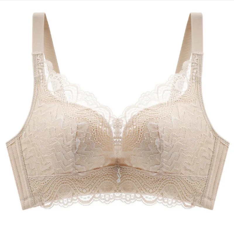 (A-Cカップ) レース ノンワイヤー 谷間メイク レース 離れ乳改善 ハミ肉ゼロ ナイトブラ