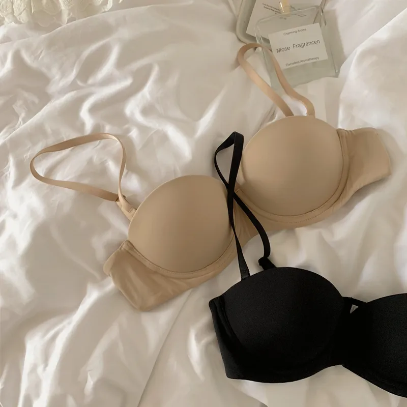 1/2カップ 無地 ソフトワイヤー バストアップ A-Cカップ 重力に逆らい ブラジャー