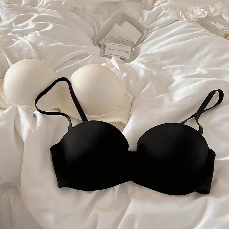 1/2カップ 無地 ソフトワイヤー バストアップ A-Cカップ 重力に逆らい ブラジャー