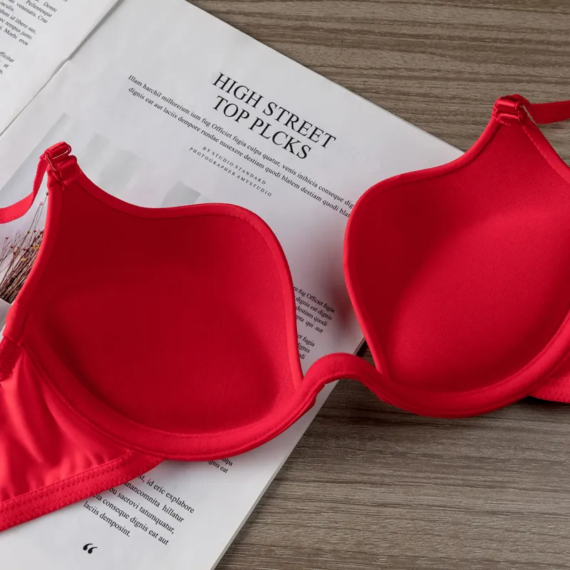 ユニークなデザイン 8色選べる A-Dカップ 谷間メイク ワイヤー入り ブラジャー