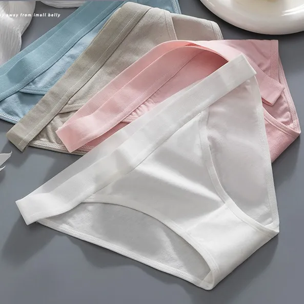 通気性抜群 学生 少女 無地 コットン 肌に優しい シームレス ローウエスト Ｔバック・タンガ