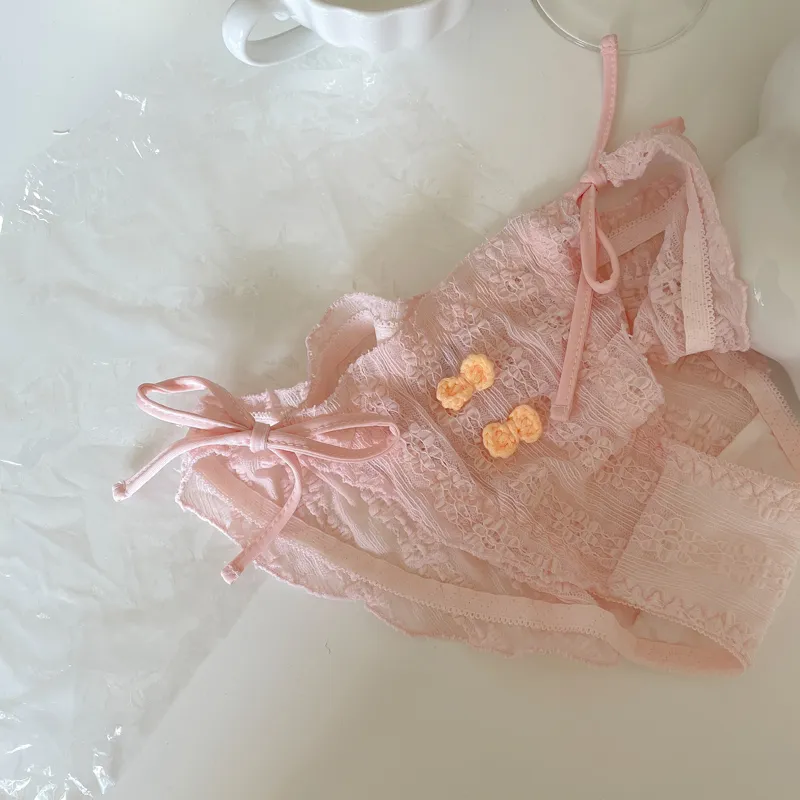 甘さたっぷり 3色展開 ボウタイ レース 切り替え リボン スタンダードショーツ